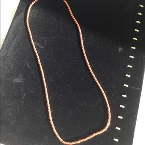 Trafari red and gold rope twisted necklace